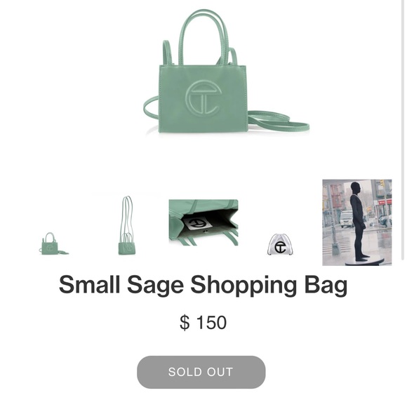 Small Telfar Shopping Bag in Sage - Picture 1 of 2